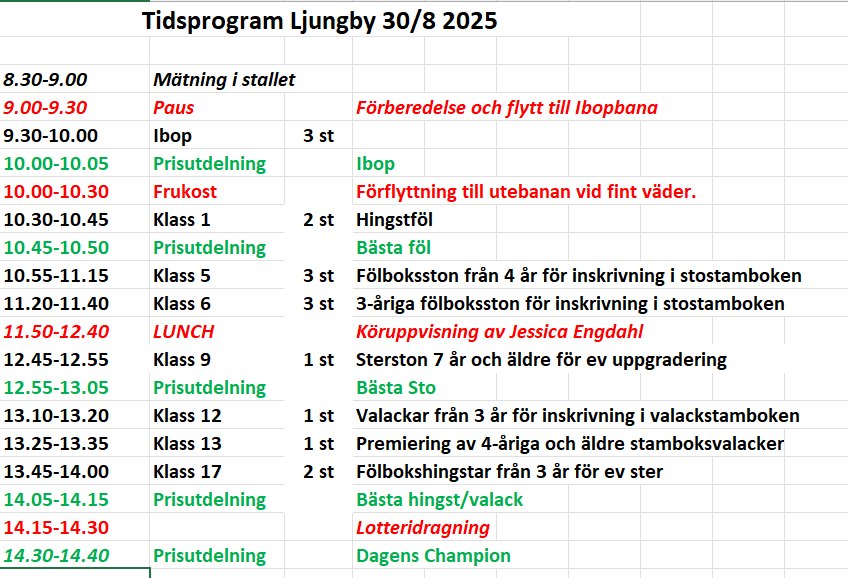 Tidsprogram Ljungby